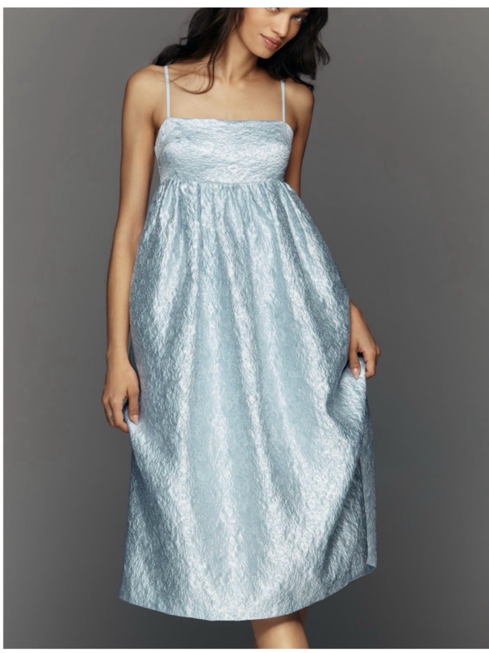 NWT Anthropologie Mare Mare Square-Neck Babydoll Midi Dress, M
